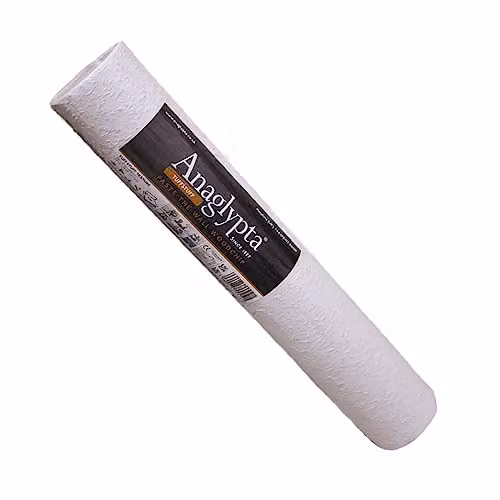 Tuff Stuff Texture Erfurt Paintable Wallpaper Roll, White