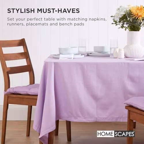 Homescapes Cotton Seat Pad in Purple, W/D/H: 40 x 40 x 6.5 cm – 4