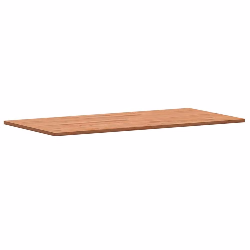 Berkfield Home Rectangular Solid Wood Beech Table Top, Brown, W: 80 cm, D: 40 cm, H: 1.5 cm – 2