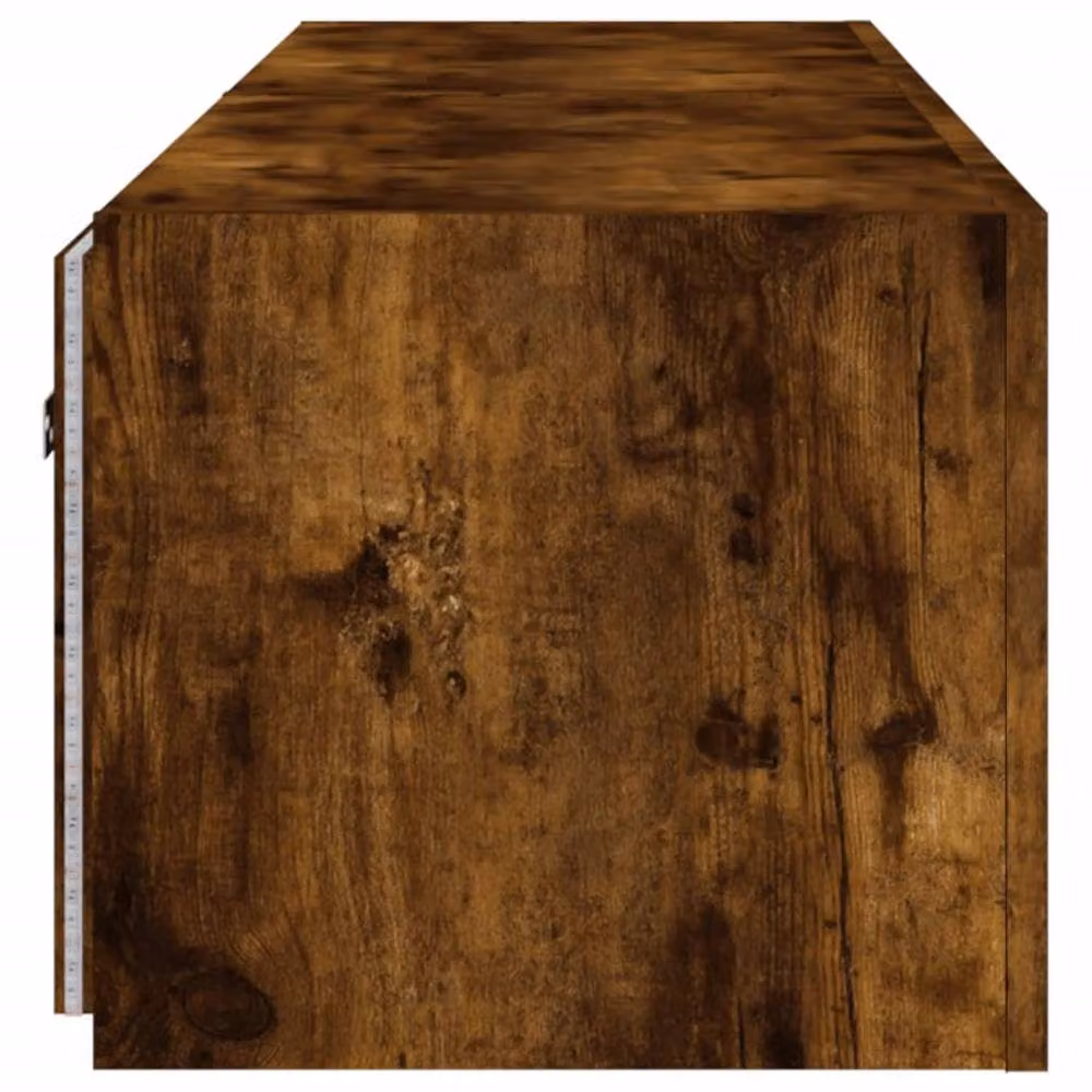 Berkfield Home Set of 2 Modern TV Wall Cabinets with LED Lights in Smoked Oak Brown, W/D/H: 80 x 35 x 31 cm – 7