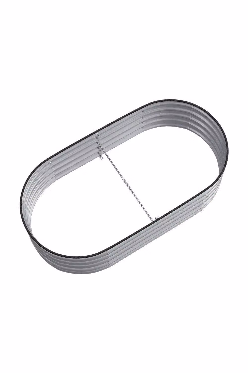 H&O Direct Silver Galvanised Steel Raised Garden Bed W: 160 cm, D: 80 cm, H: 42 cm – 3