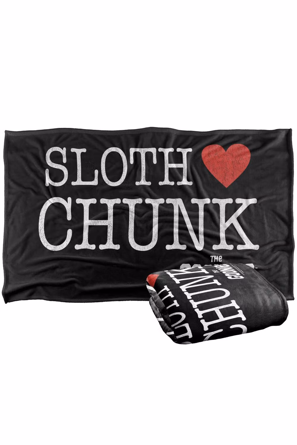 Warner Bros. The Goonies Sloth Heart Chunk Super Soft Fluffy Polyester Throw Blanket in Multicolour and Black, Large – 2