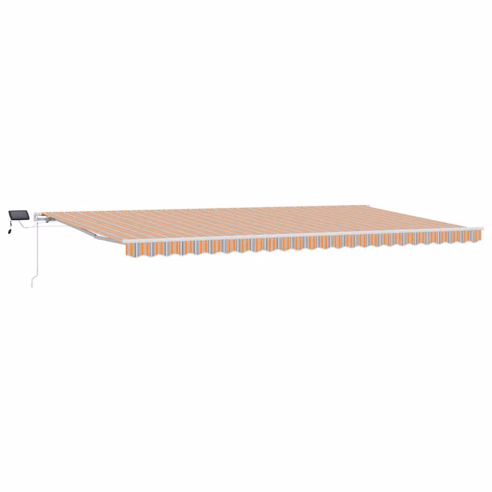 Berkfield Home Manual Retractable Polyester Awning with LED Multicolour Stripe, W/D/H: 600 x 300 x 300 cm – 3
