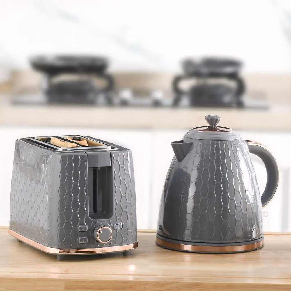 STILVORA Kettle and Toaster Set in Grey – 2