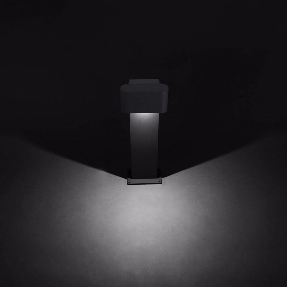 Netlighting Diago LED Outdoor Bollard Light in Urban Grey with Aluminium and Glass Construction, IP65 Rated – 3