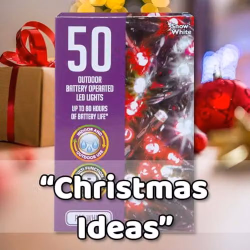 VFM e-Store Christmas String Lights with 50 Bulbs in White, Red and Multicolour – 6