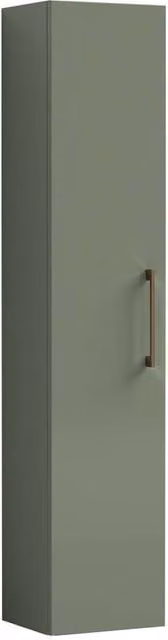 Balterley Bramshall 1 Soft Close Door Tall Storage Unit in Satin Green, W: 30 cm – 1