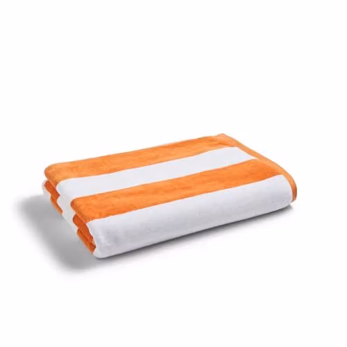 Christy Cabana Striped Cotton Beach Towel in Orange, W/D/H: 100 x 180 cm – 1