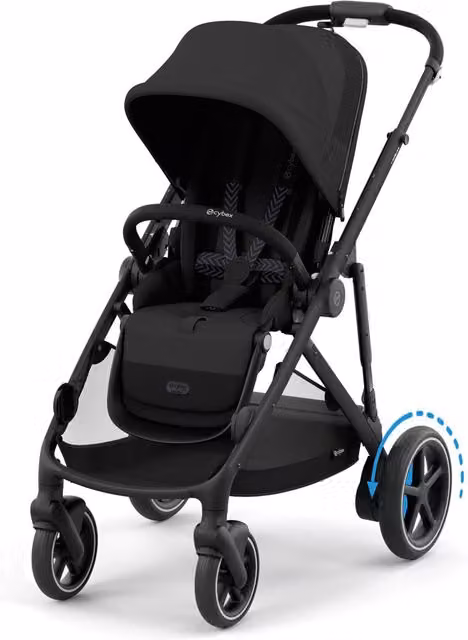 Cybex e-Gazelle S Electric Single to Double Pushchair, Black