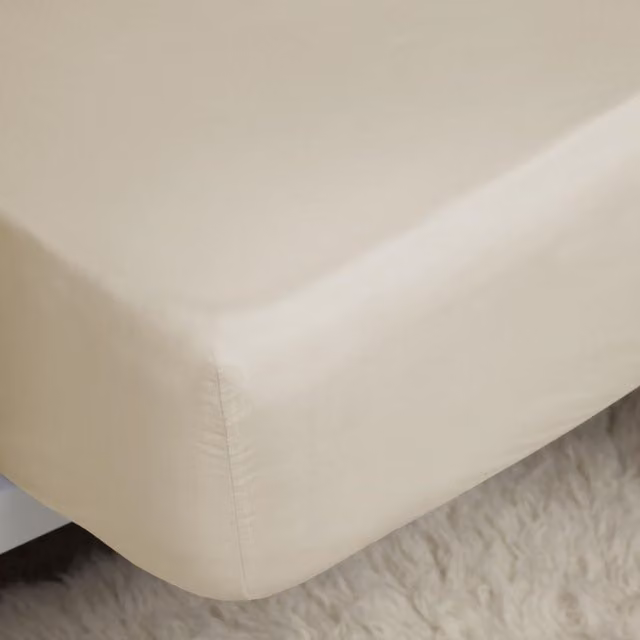 Belledorm 400 Thread Count Egyptian Cotton Ultra Deep Fitted Sheet, Beige, W: 90 cm x D: 200 cm