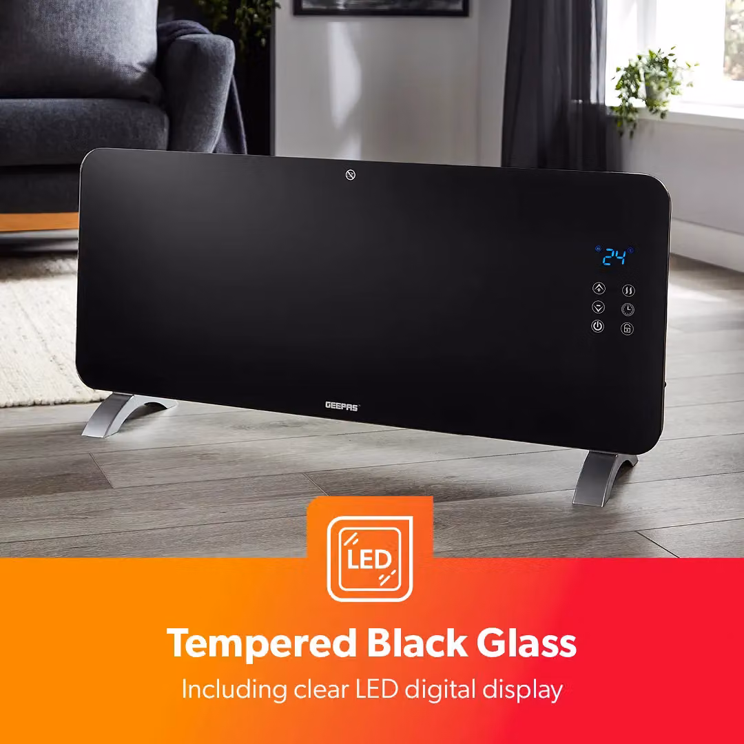 Geepas 2000W Smart Glass Panel Heater with WiFi and App Control in Black – 4
