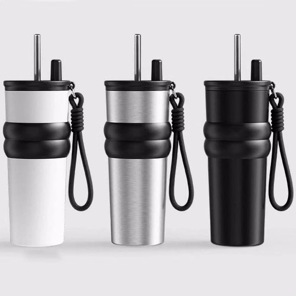 NESTLUNE Stainless Steel Thermal Coffee Mug with Lid in Silver – 3