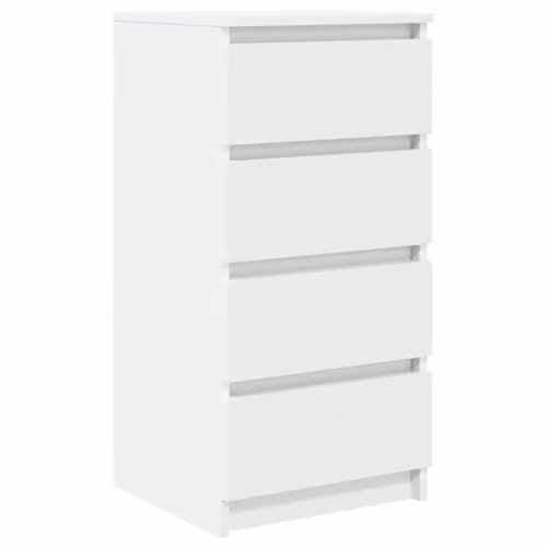vidaXL Modern White Sideboard in MDF, W/D/H: 37.5 x 35 x 76 cm
