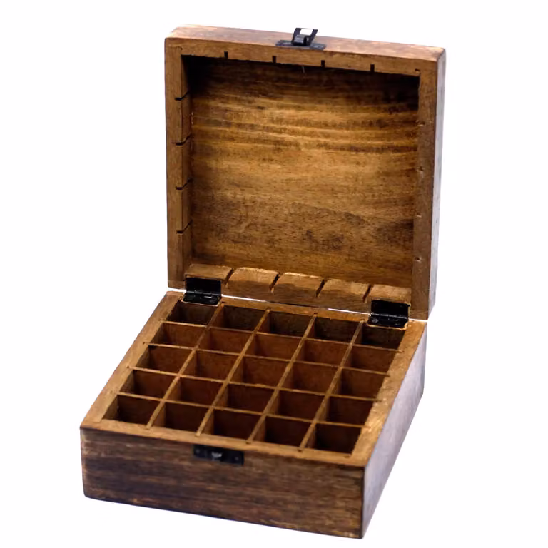 KDMD Mango Aromatherapy Box, Floral, Brown, Holds 25