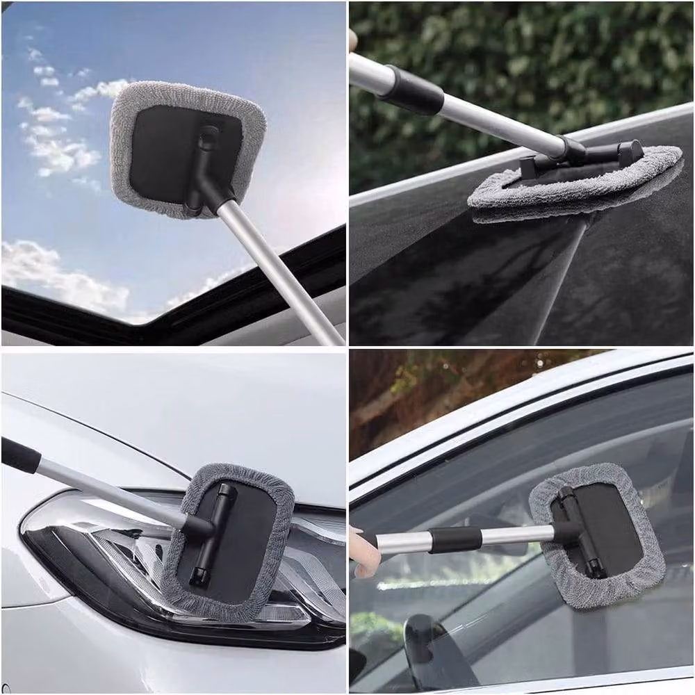 FLAVORA Telescopic Car Windscreen Squeegee and Window Cleaner in Black – 6
