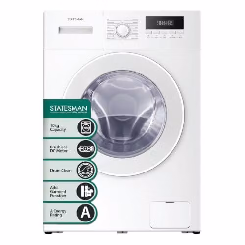 Statesman 7 kg Front Loader Washing Machine, 1400rpm, White