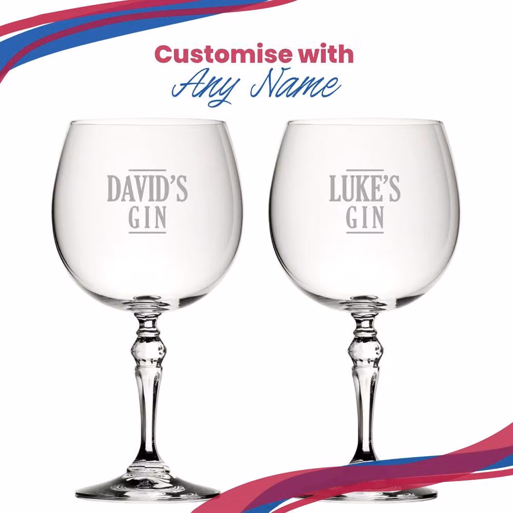 Uniqueful Personalised Crystal Gin Cocktail Glass in Transparent Clear – 3