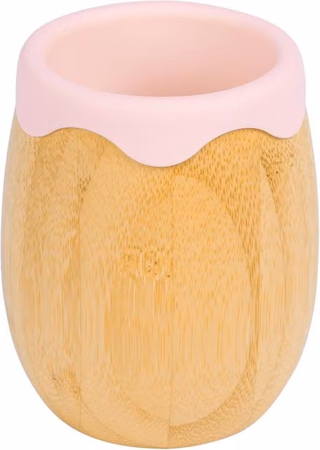 Tiny Dining Bamboo and Silicone Baby Tumbler, Pink, 130 ml