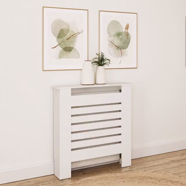 GFW Cleo Radiator Cover in White, Width: 78 cm