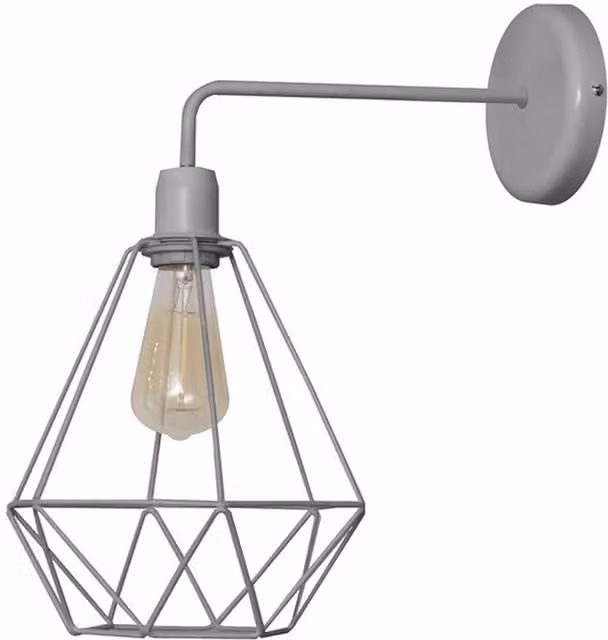 Helam Grey Industrial Metal Wall Lamp, Diameter: 35 cm