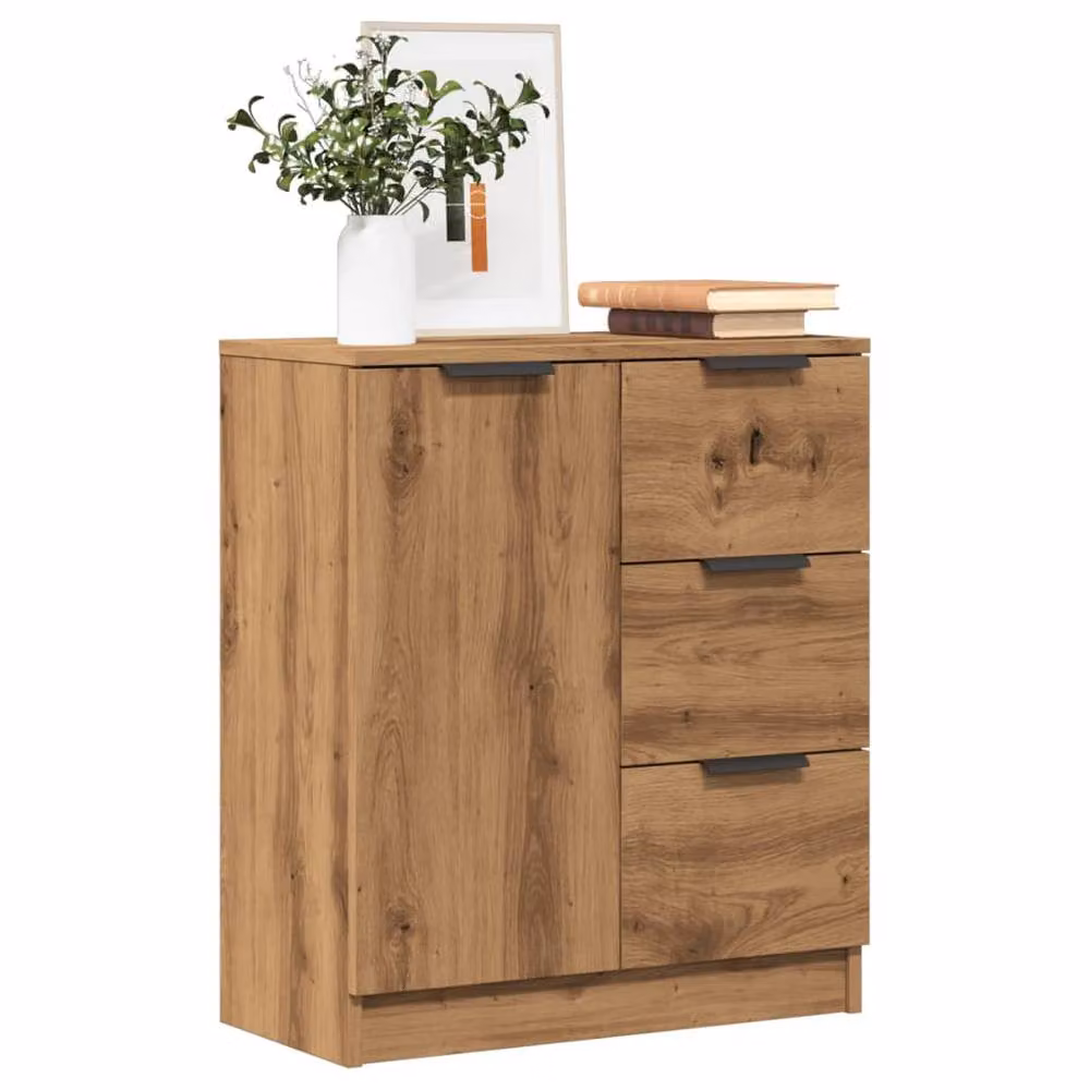 Berkfield Home Artisan Oak Sideboard in Brown, W/D/H: 60 x 30 x 70 cm – 2