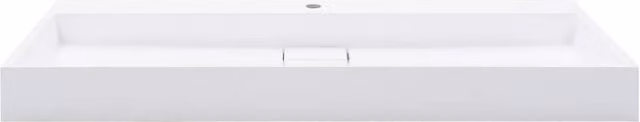 Berkfield Home Chic Rectangular Countertop Wash Basin in White Mineral Cast, W/D/H: 120 x 46 x 11 cm – 1