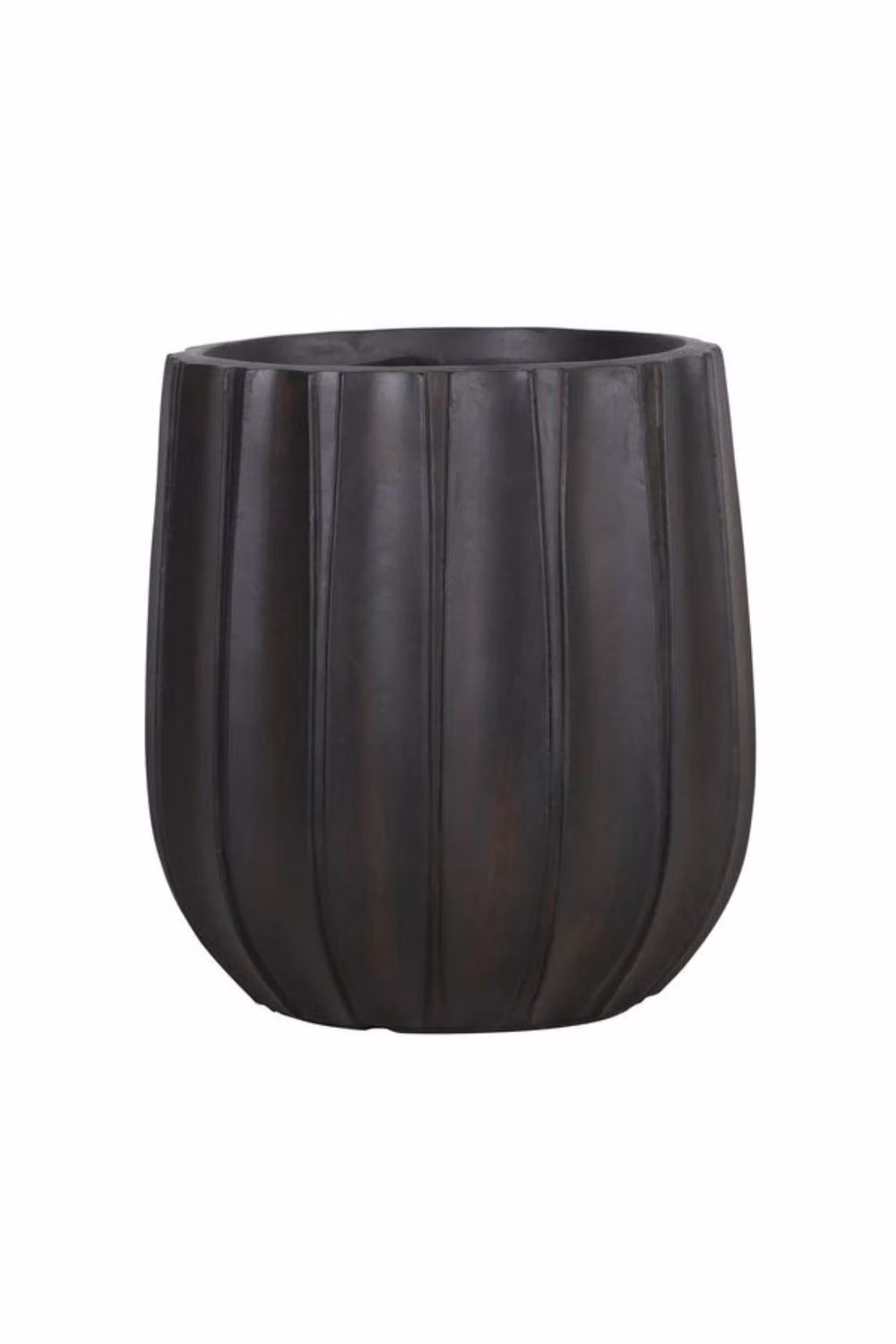 KDMD Hortus Set of 3 Black Ribbed Outdoor Clay Planter Tubs – 2