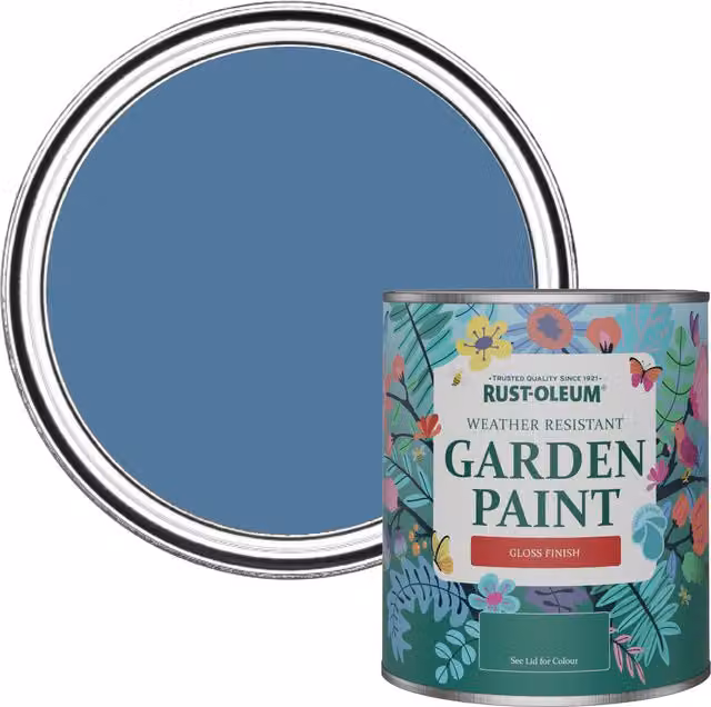 Rust-Oleum Garden Paint in Blue Silk Gloss Finish, 0.75 l
