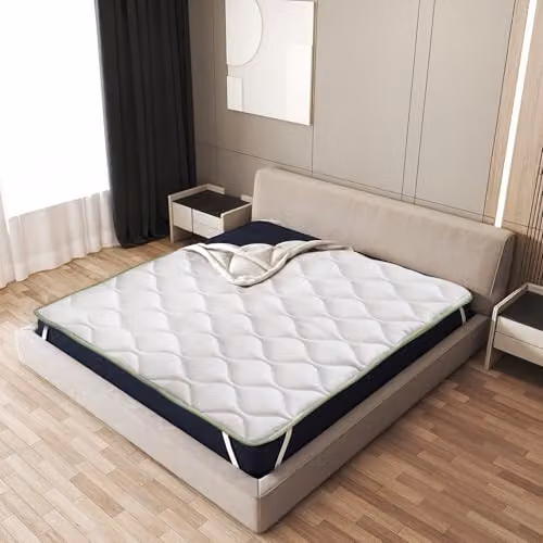 The White Stone Cooling Mattress Topper in White, H 4 cm, W 160 cm x D 200 cm