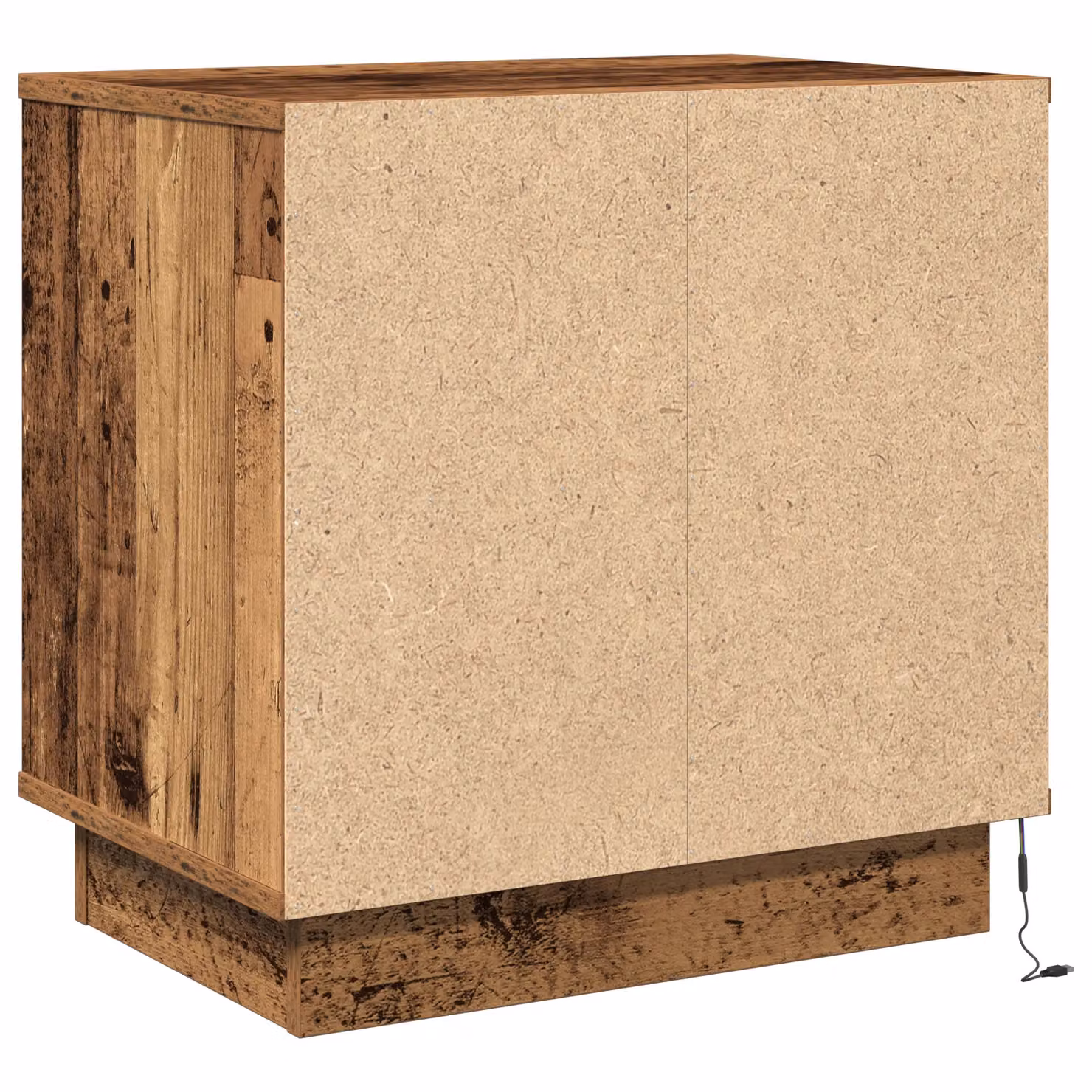 Berkfield Home Set of 2 Rustic Brown Bedside Cabinets with Integrated LED Lights, W/D/H: 50 x 34.5 x 50 cm – 5