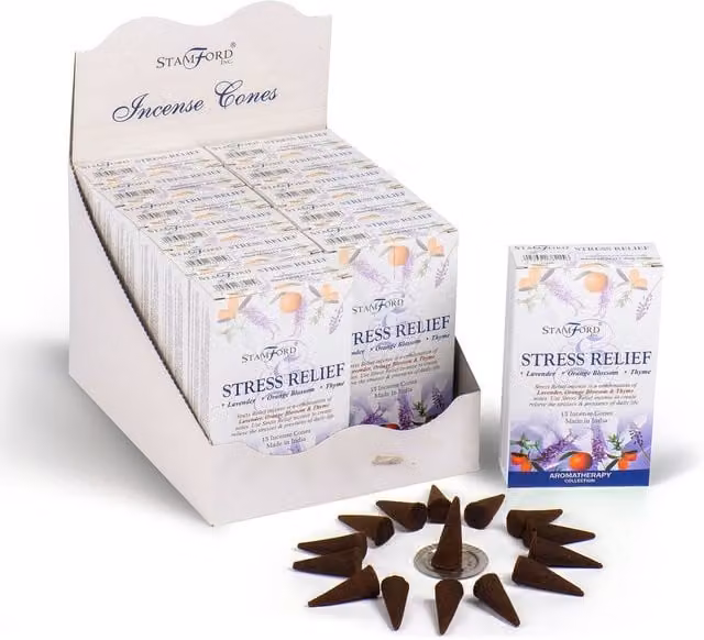 Stamford Stress Relief Floral Incense Cones Set - White