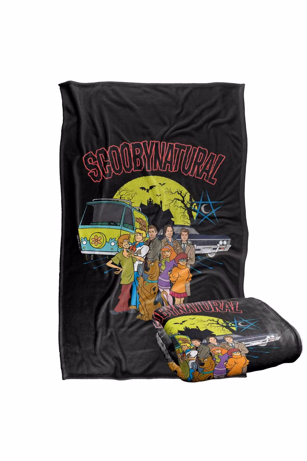 Warner Bros. Scooby-Doo Mystery Machine and Gang Silky Touch Fluffy Polyester Blanket, Multicolour, Large – 2