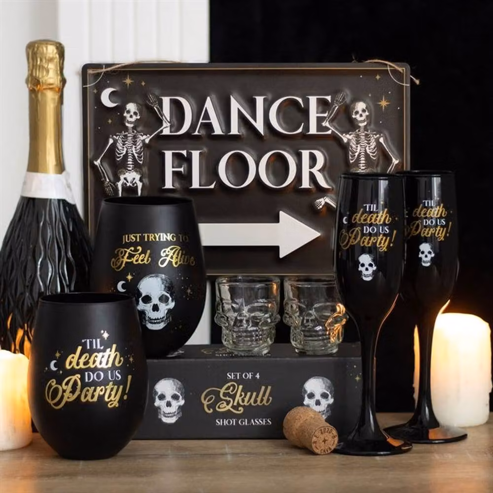 Uniqueful Black Metal Hanging Dance Floor Wall Plaque for Halloween Parties – 2