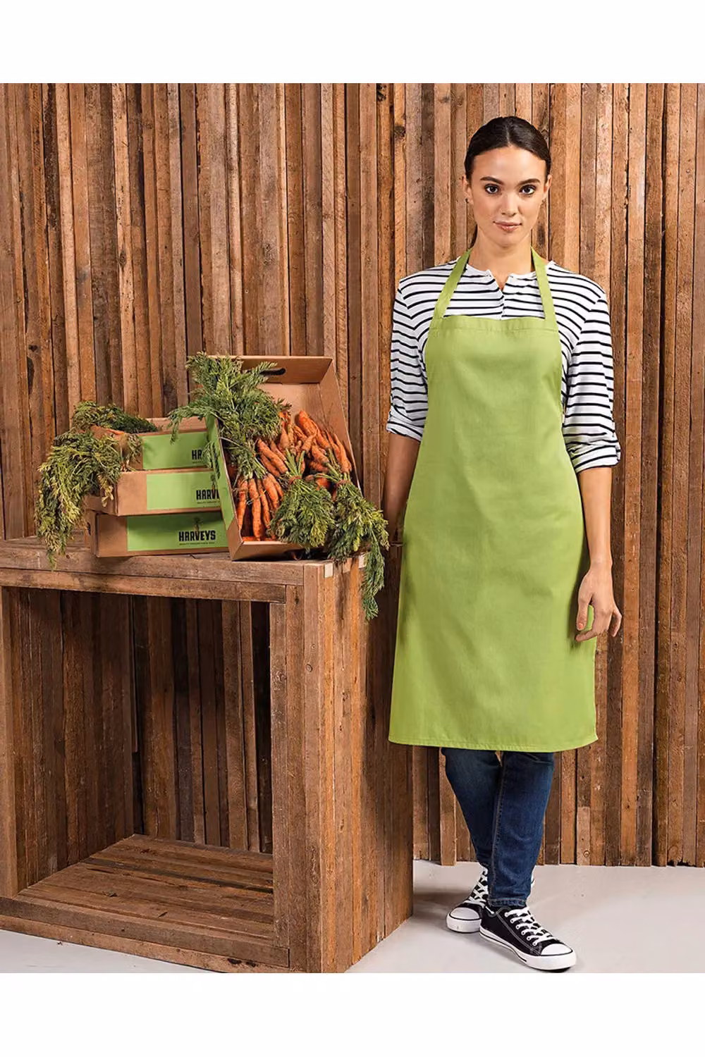 Premier Colours Poly Cotton Bib Apron in Green – 2