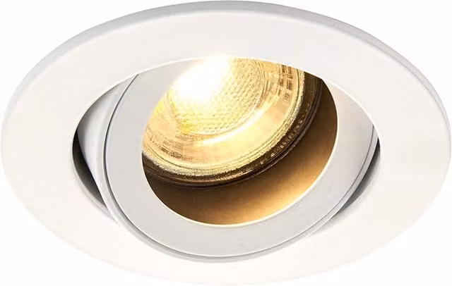 Saxby Adjustable LED Recessed Downlight, GU10, White