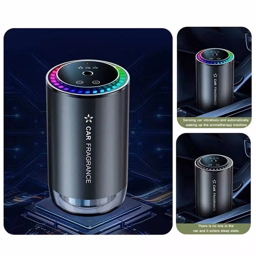 NESTLUNE USB Electric Car Diffuser Air Freshener with Essential Oil in Black – 4