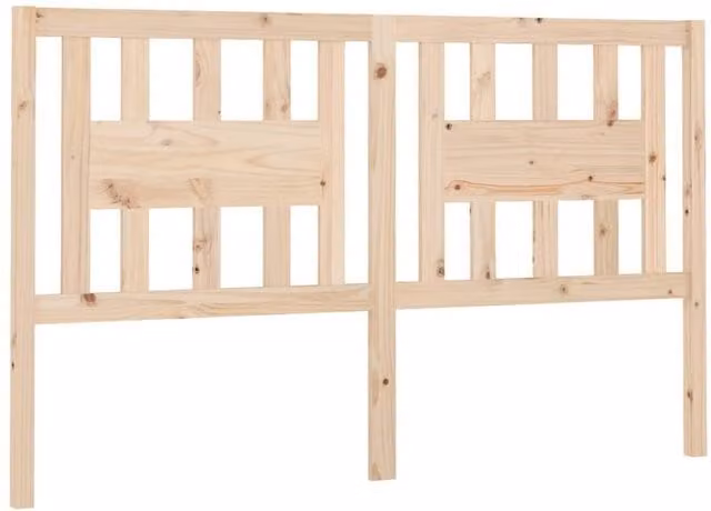 Berkfield Home Rustic Solid Wood Pine Headboard in Natural, W: 166 cm, D: 4 cm, H: 100 cm – 1