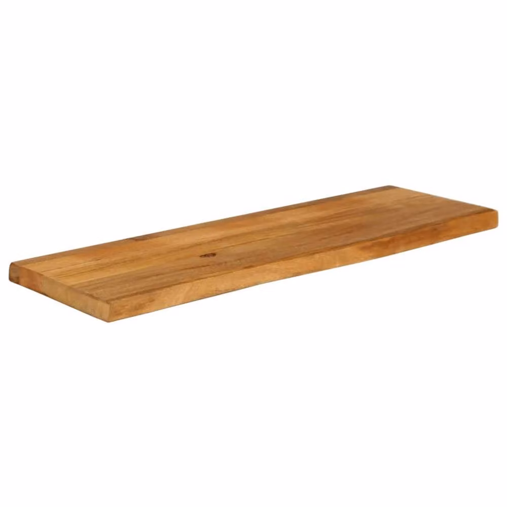 Berkfield Home Live Edge Solid Wood Mango Table Top, Brown, W: 110 cm, D: 30 cm, H: 3.8 cm – 2