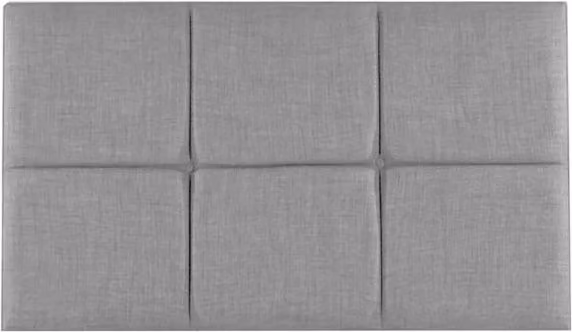 Deluxe Harber Grey Velvet Fabric Strutted Upholstered Panel Headboard, Super King Size 180x200 cm