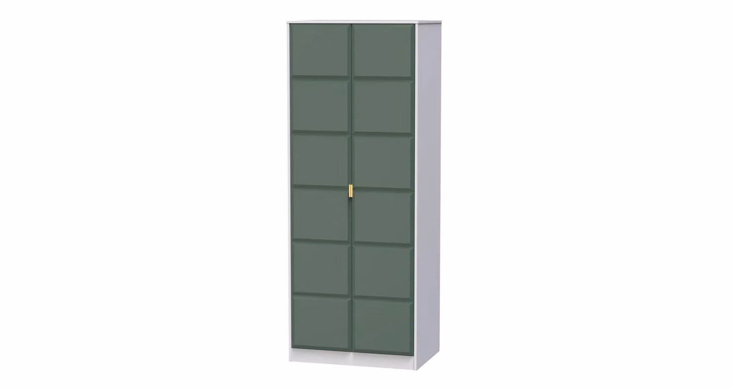 Ready Assembled 2 U Metro 2 Door Wardrobe in Green and Gold – 2