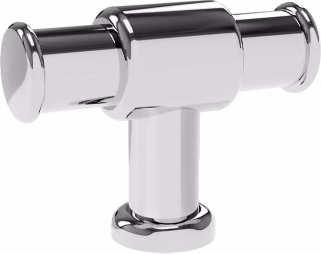 Handle & Home Polished Chrome Bar Handle in Silver, 40mm