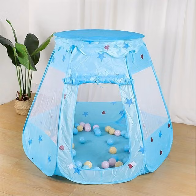 Lifeideas Foldable Ocean Ball Play Tent for Kids in Blue