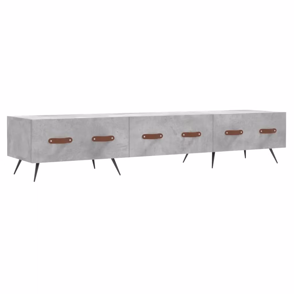 Berkfield Home TV Cabinet in Concrete Grey, W/D/H: 150 x 36 x 30 cm – 2