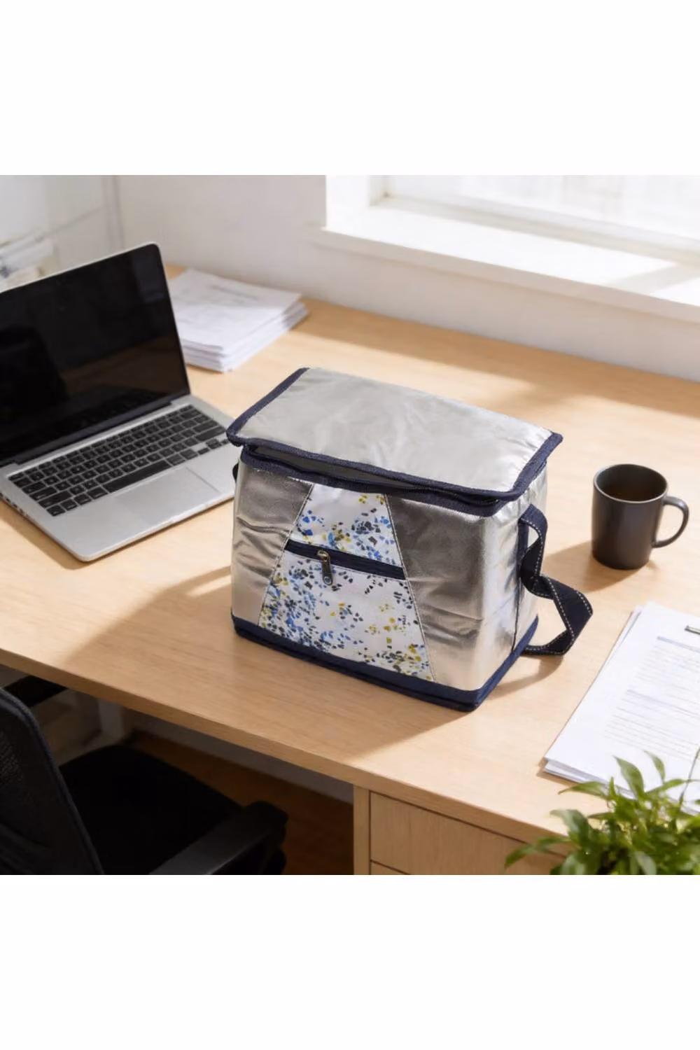 KDMD 12 Litre Silver Fabric Travel Picnic Cooling Bag for Food and Drinks – 2