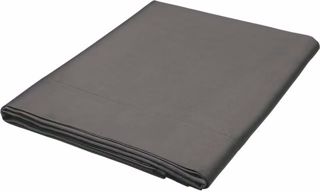 Bedeck of Belfast Fine Linens 400 Thread Count Mako Satin Single Flat Sheet, Anthracite Grey, W: 90 cm, L: 200 cm
