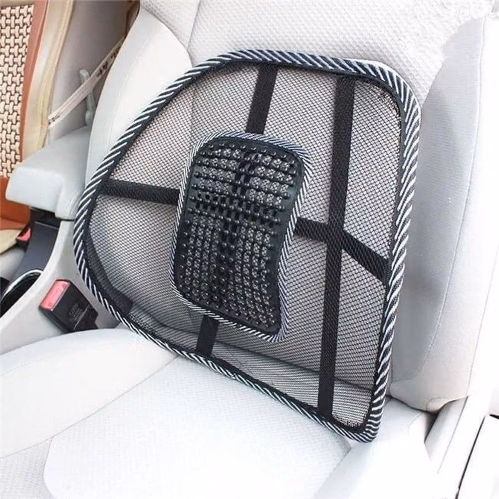SPETLEK Black Breathable Mesh Lumbar Back Support Cushion for Car Seats and Office Chairs, W/H: 120 x 90 cm – 5