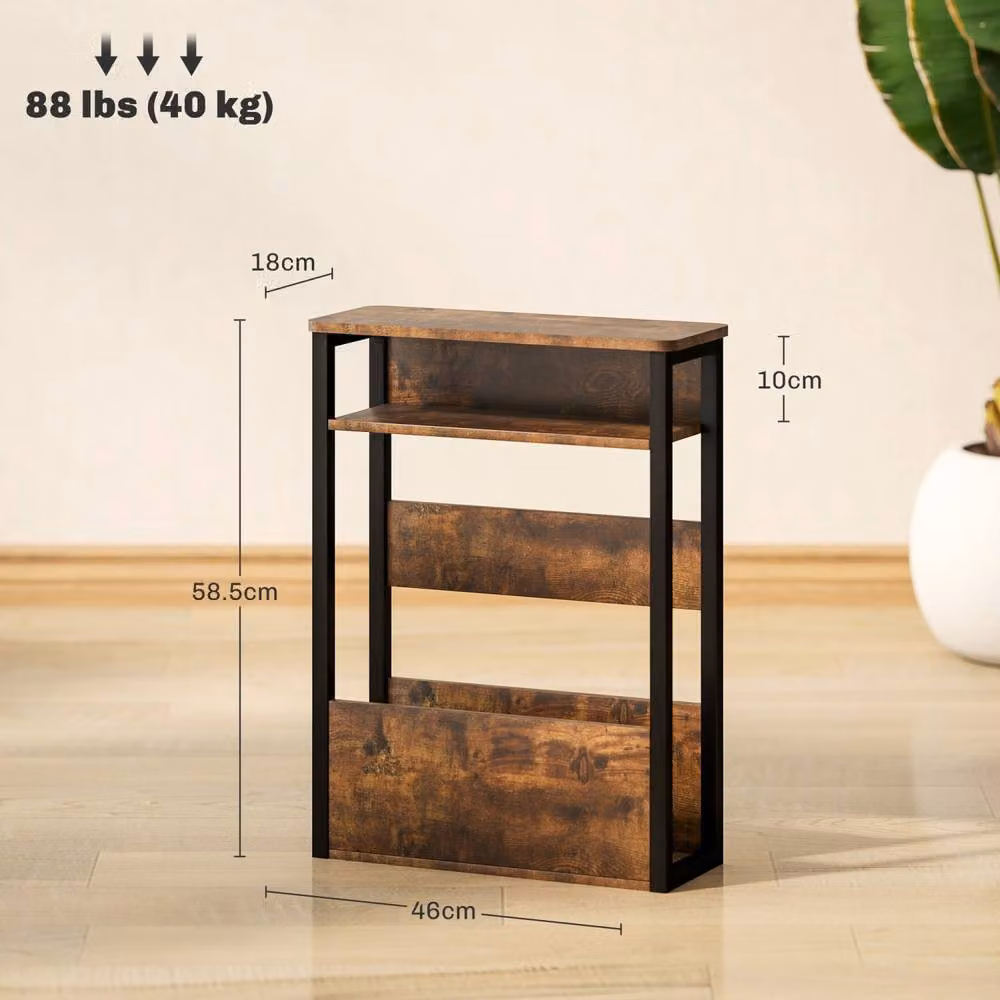 Wyld Haus Novizi Industrial Metal Side Table in Brown and Black – 3