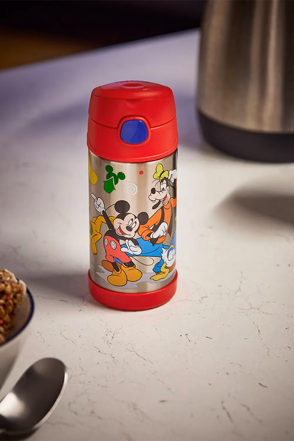 Thermos Disney Mickey & Friends FUNtainer Stainless Steel Kids Drinks Flask, Multicolour, 355ml – 2