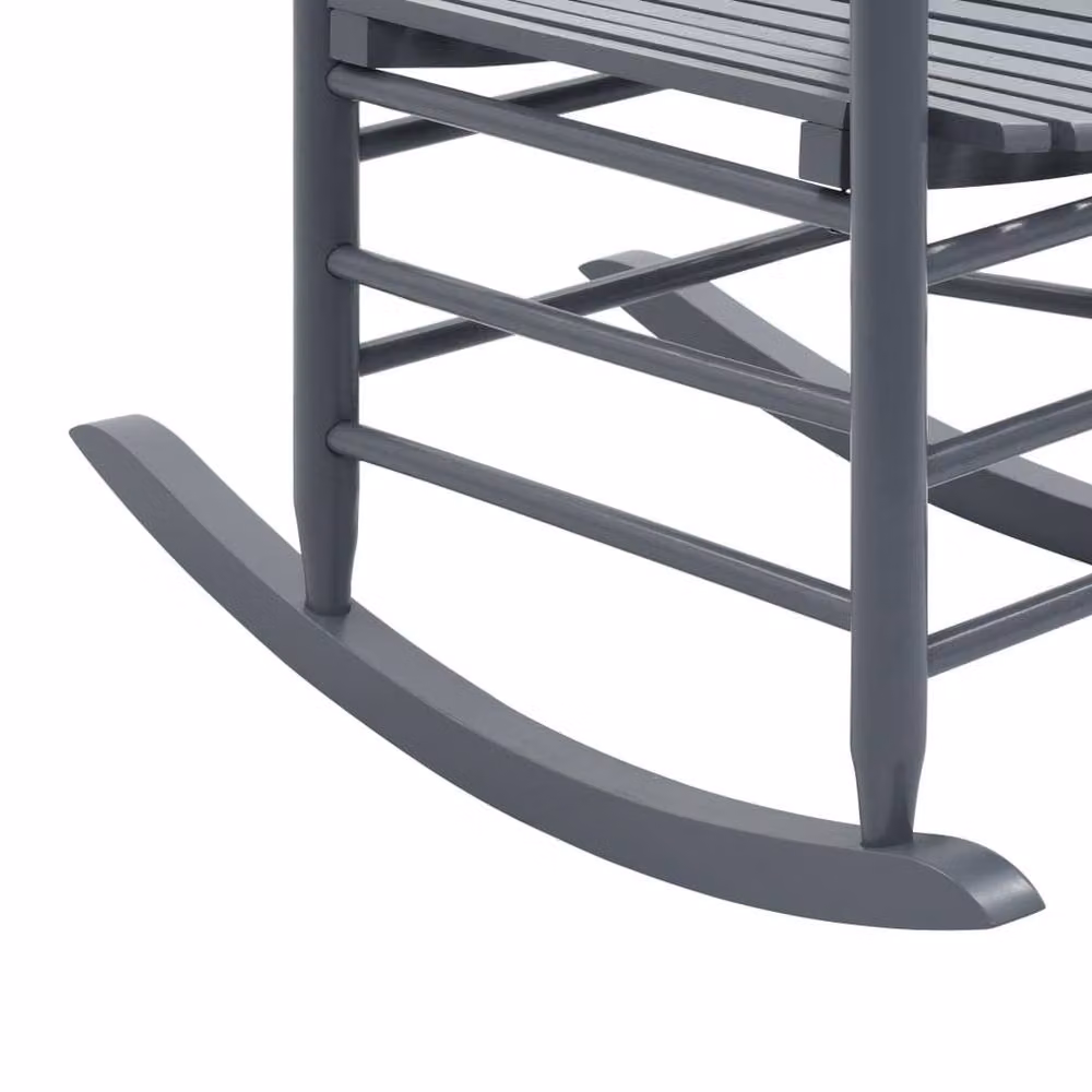 Berkfield Home Grey Rocking Chair with Armrests and Curved Seat – 4