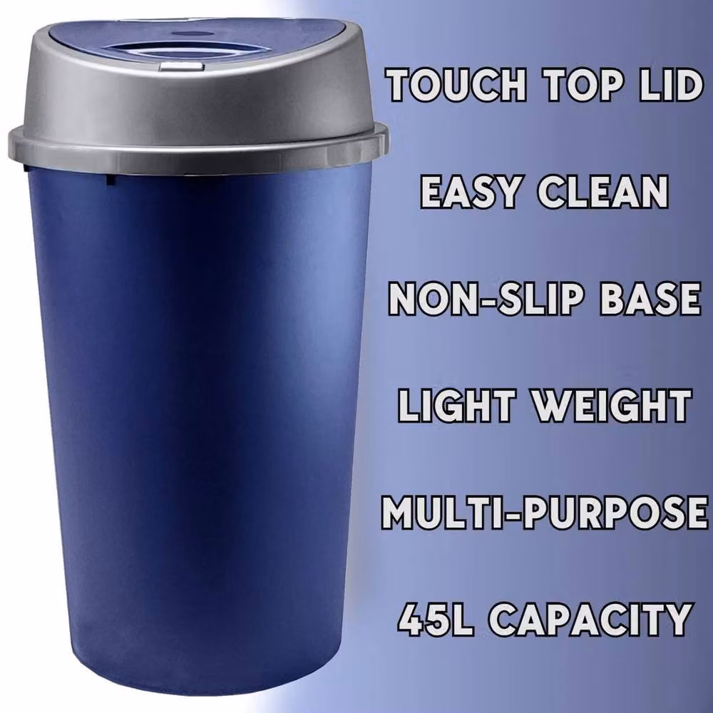 SPETLEK Touch Top Kitchen Bin in Navy Blue – 3